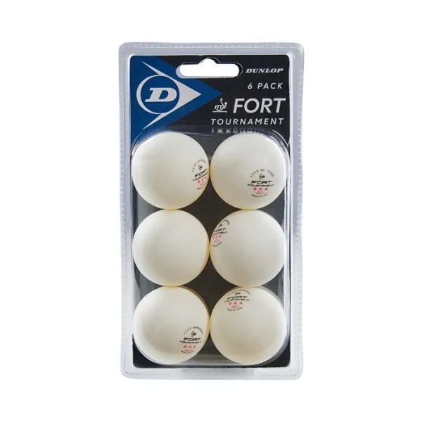 Dunlop Fort Tournament Tafeltennisbal (6-pack)